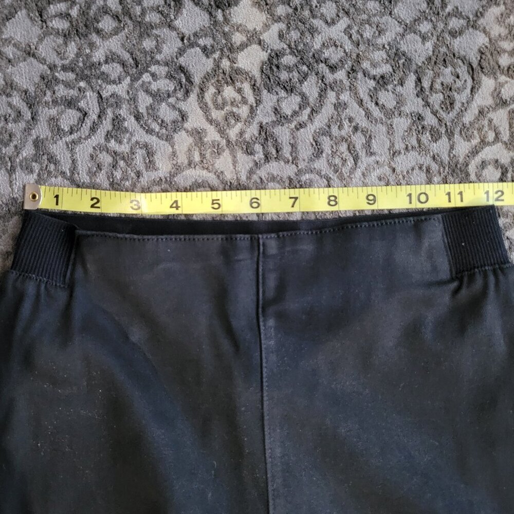 Rag & Bone Jean Pull On High Rise Slim Leg Pants Coated Black Size M - Picture 11 of 12